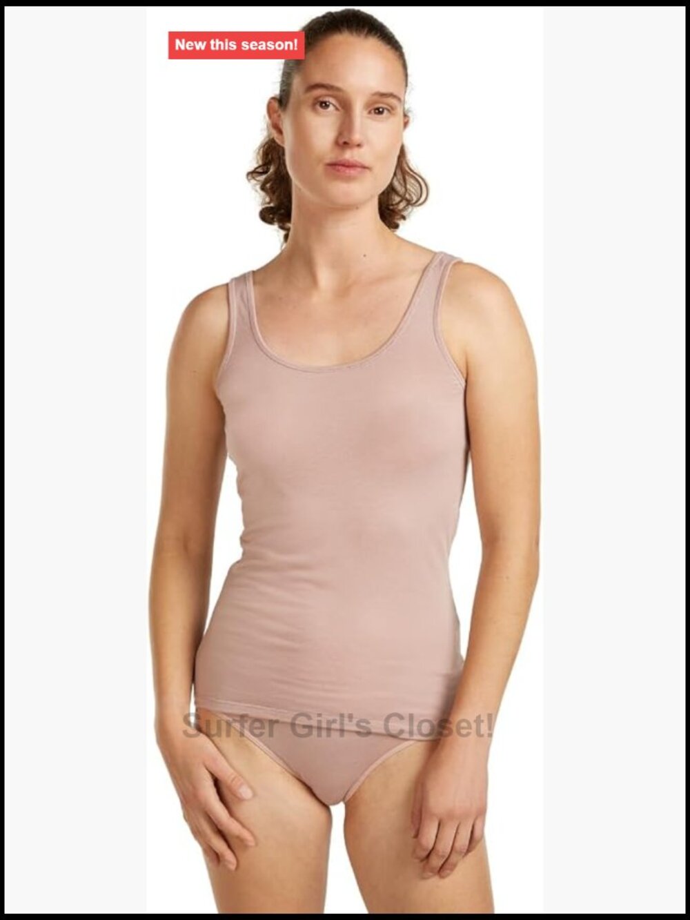 Merino Wool Sleeveless Tank Top Slim Fit Scoop Neck